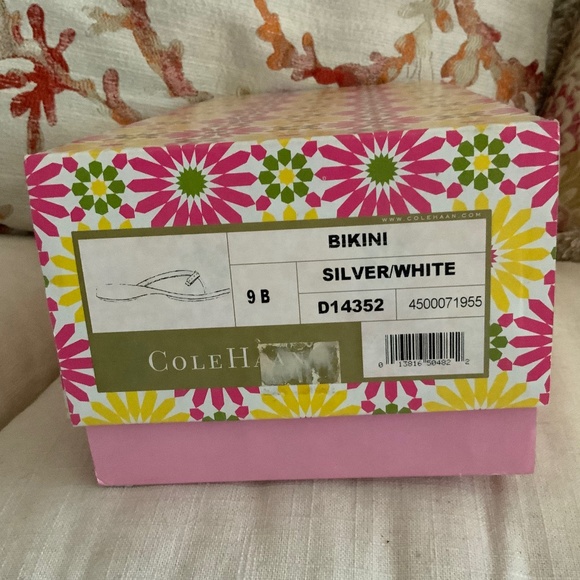 ColeHaan Silver/White “Bikini” Sandal Fun Feminine - Picture 13 of 13